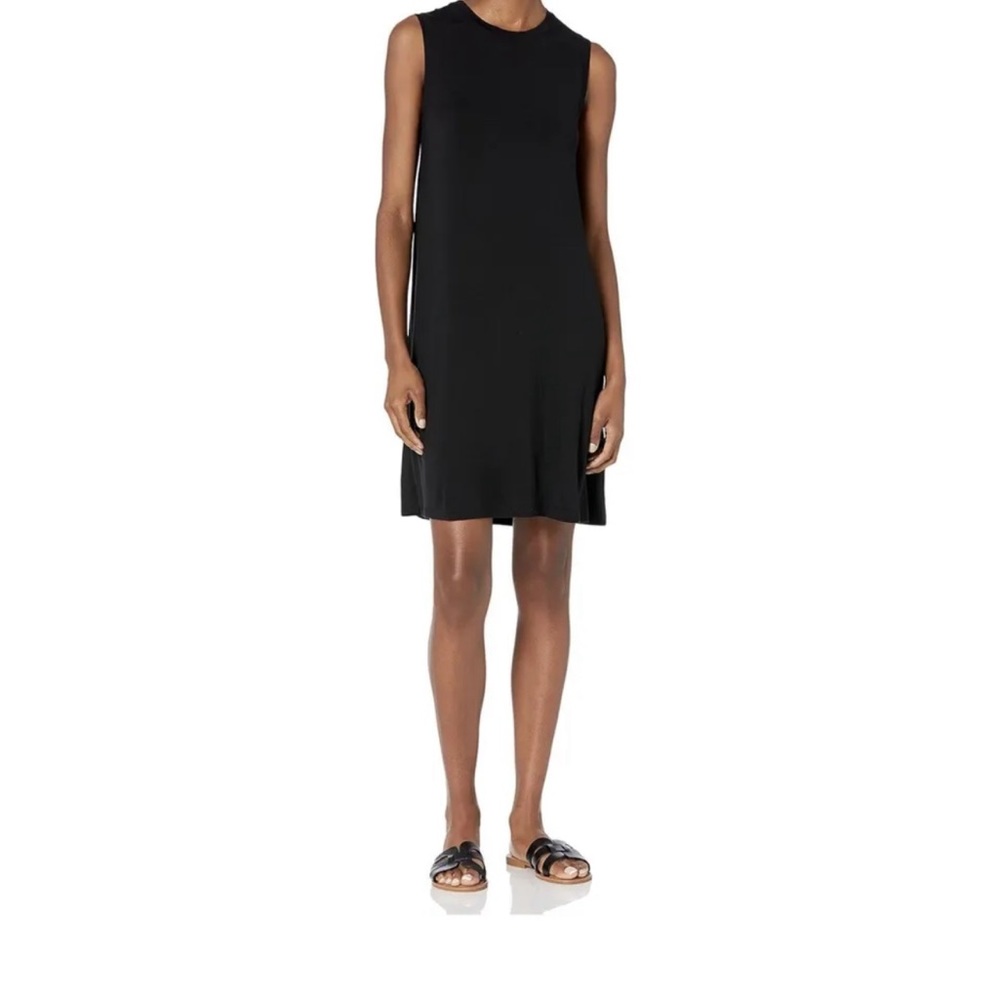 Daily Ritual Black Swing Tank Casual StretchDress Size Small Petite Basic